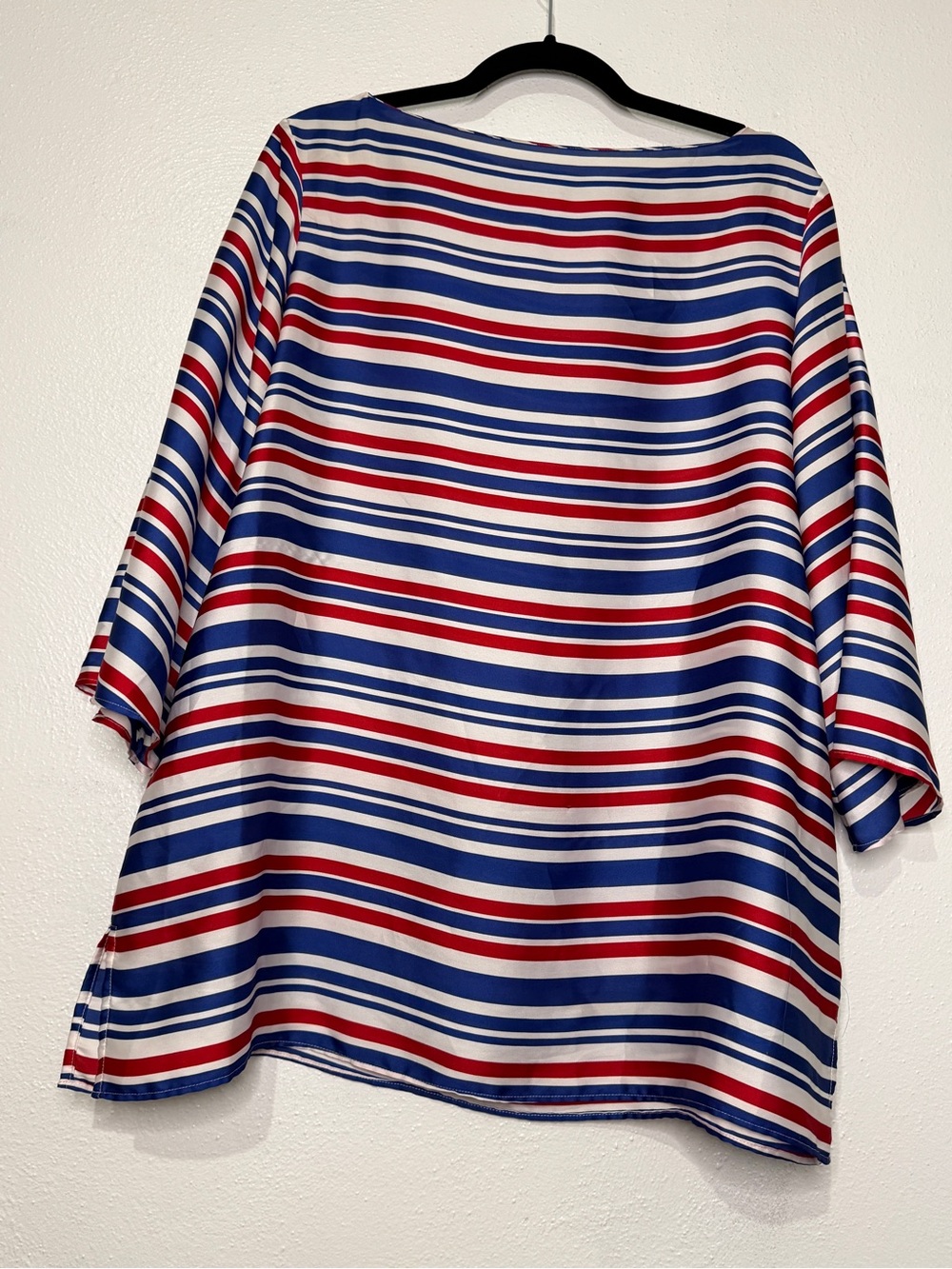 Ralph Lauren Nautical Striped Blue, White, & Red Women’s Boatneck Top. Sz XL